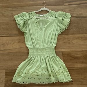 Ramy Brook Light Green Eyelet Dress